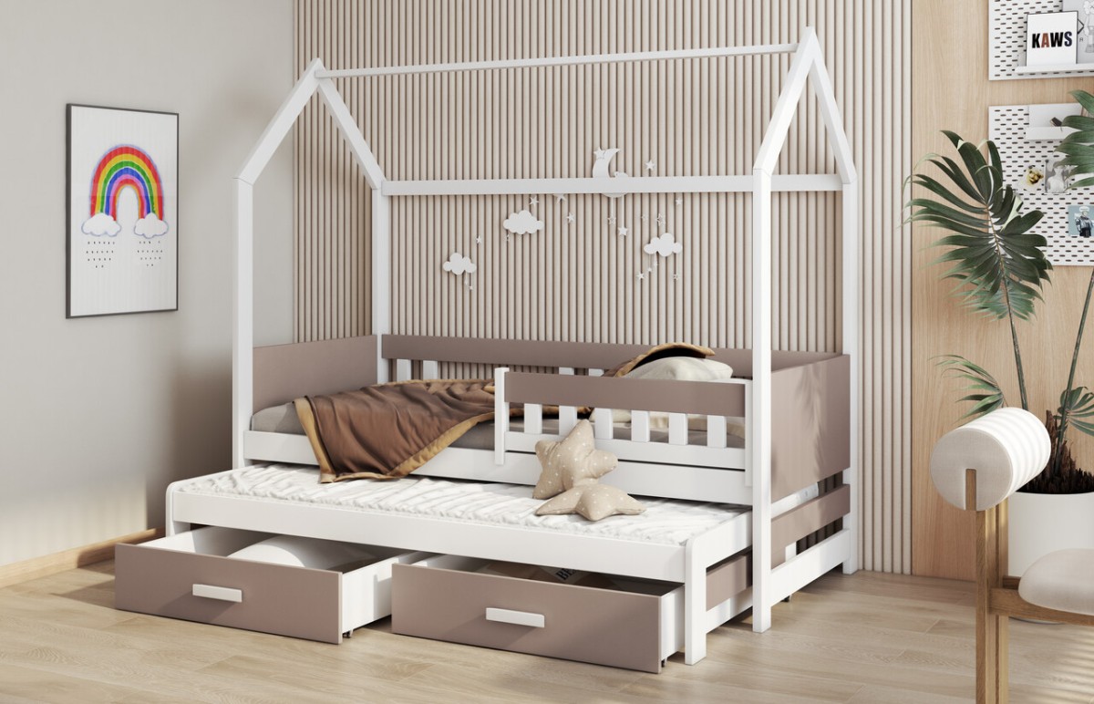 Gulta ar atvilktnēm mājiņa JASPER 2 personām 90x200 cm — изображение 2