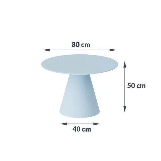 Apaļš kafijas galdiņš PINETO MINI 80x80 tumši zils — изображение 2