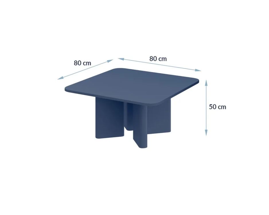DIVERSO kafijas galdiņš 80x80 tumši zilā krāsā — изображение 2