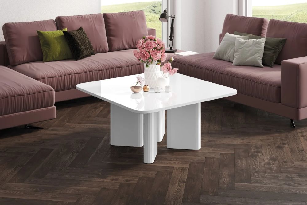 DIVERSO kafijas galdiņš 80x80 balts matēts — изображение 2