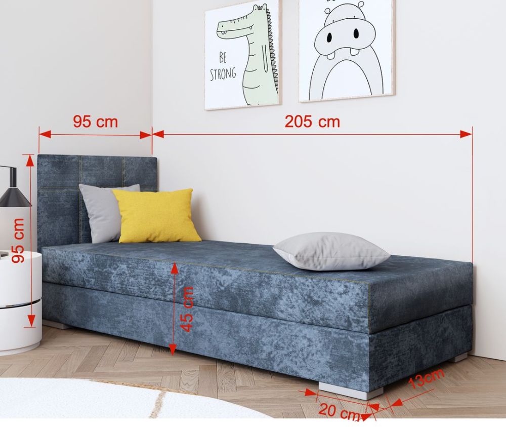 Gulta ar konteineru un mīkstu matraci FARO I 90x200 cm — изображение 2