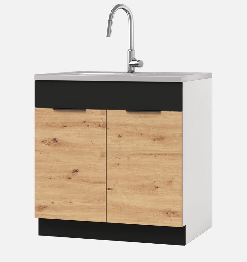 Izlietnes pamatnes skapītis 80 cm Elena D 80ZL ar vāku
