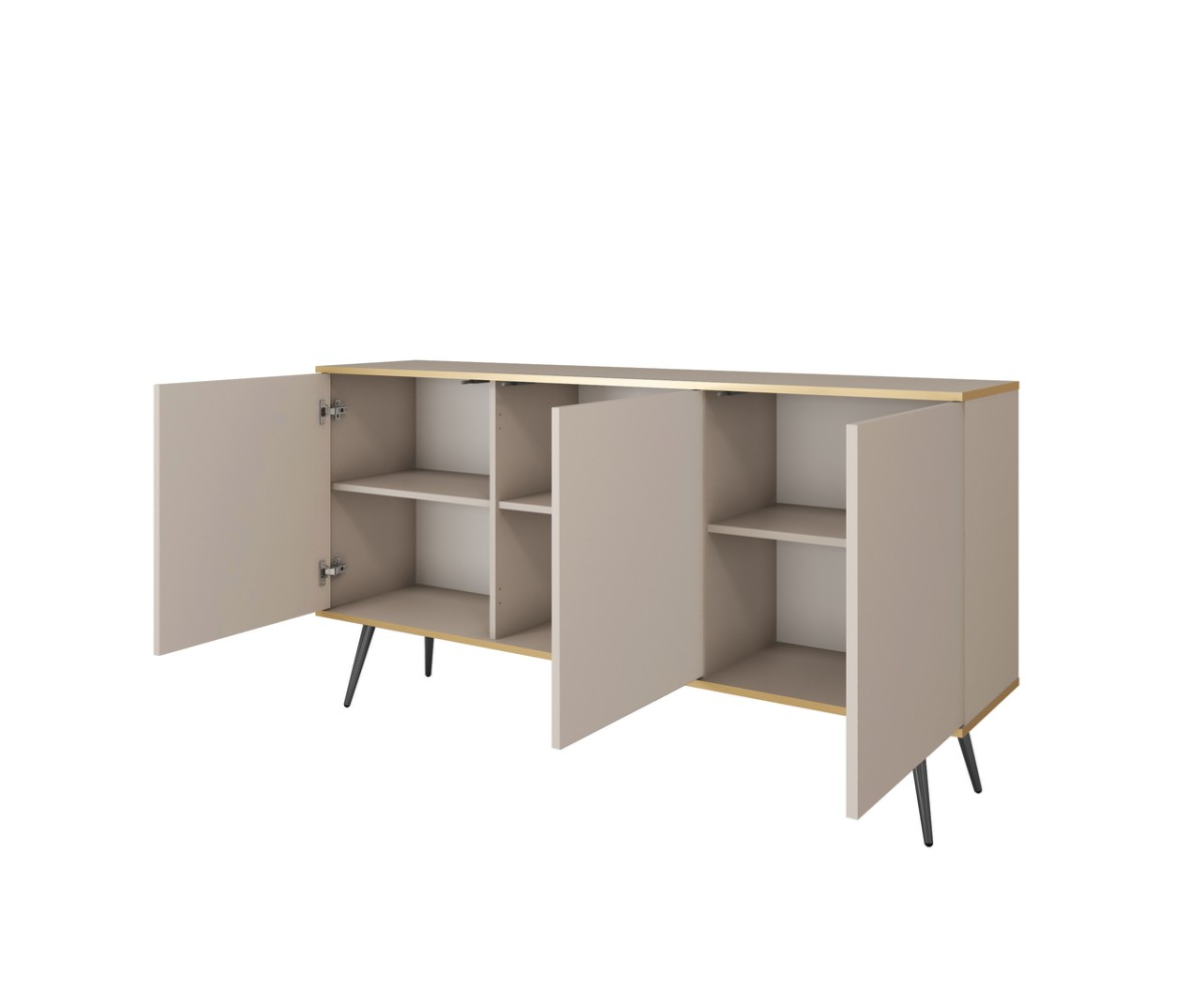 Melna kumode ar skapīšiem Oro K160 — изображение 5
