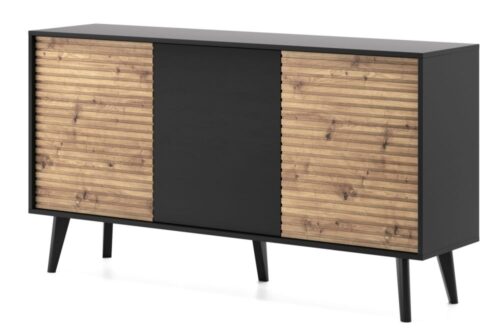Kumode ar rievotām fasādēm un Willow K154 skapīšiem