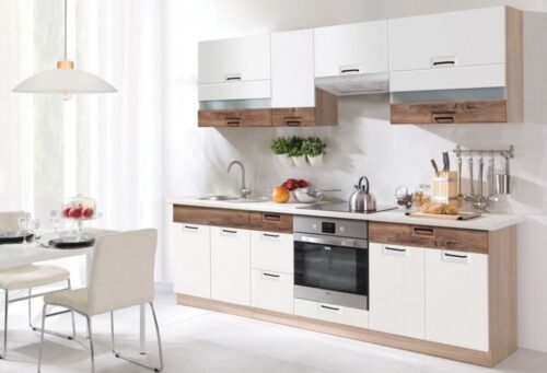 Moderna, spīdīga virtuve Favorit ribbeck 270 cm
