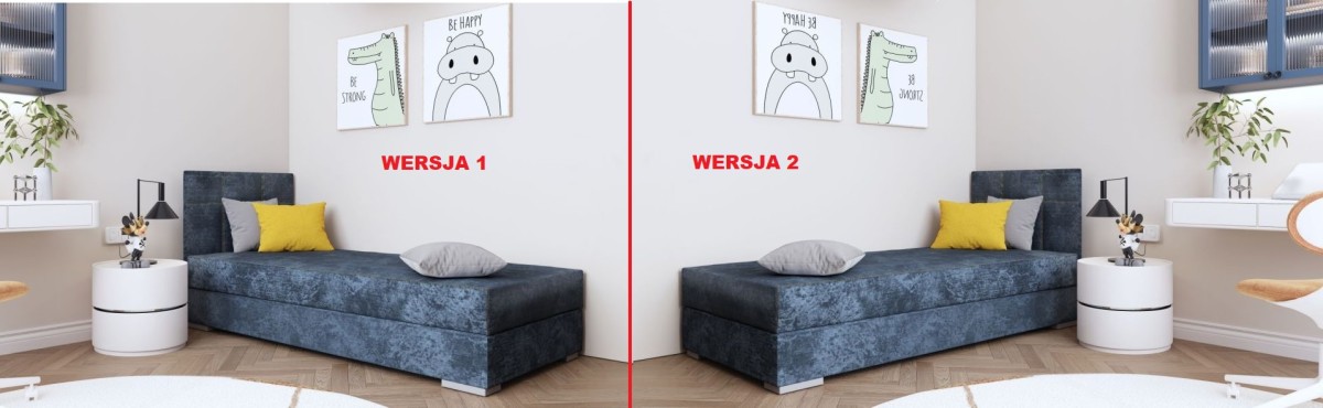 TOMAR I gulta ar uzglabāšanas kasti un mīkstu matraci 90x200 cm — 4 attēls