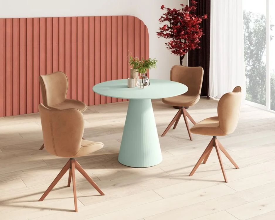 PINETO apaļais galds 100x100 kapučīno krāsā — изображение 3