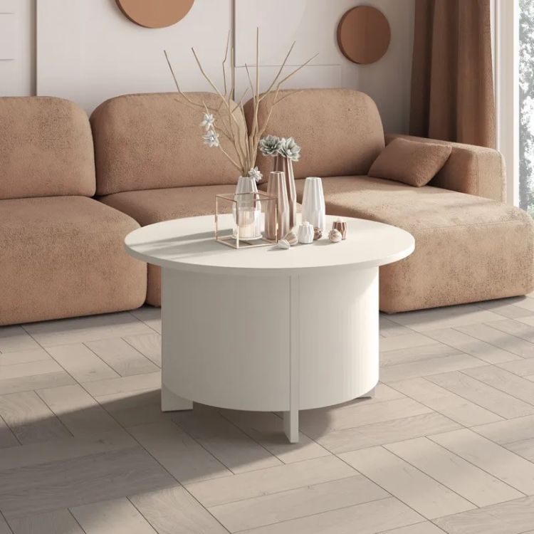 Apaļš kafijas galdiņš SALVO AC 80x80 kapučīno krāsā — 3 attēls