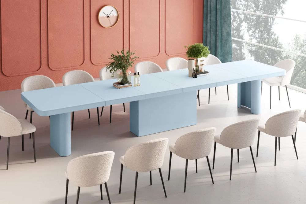 PORTOFINO izvelkams galds 160(412)x100 zils — 3 attēls