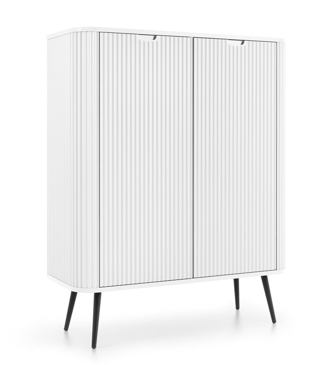 Zova K-103 frēzēta kumode, balta