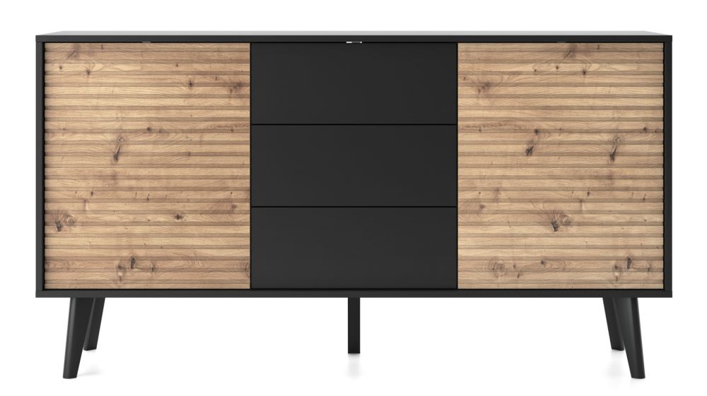 Willow KSZ154 kumode ar rievām fasādēs