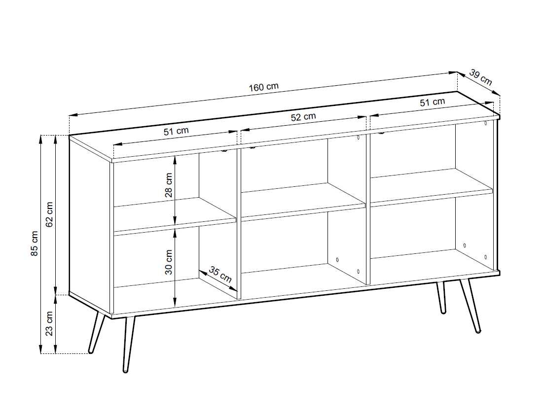 Oro K160 bēša apmalota MDF kumode — 4 attēls