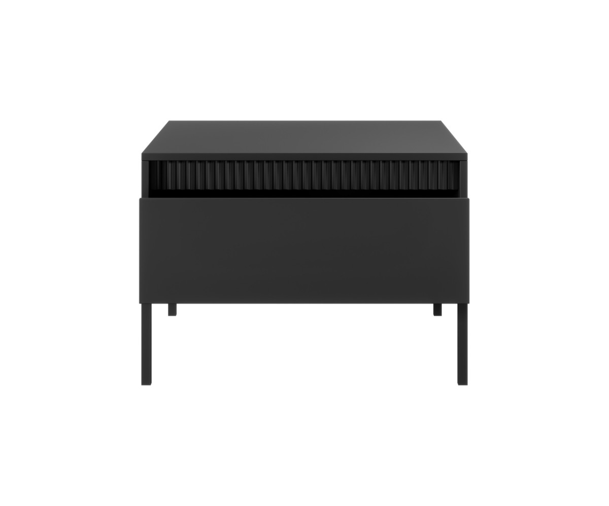 Loft kafijas galdiņš ar rievām 1S Senso melns — изображение 3