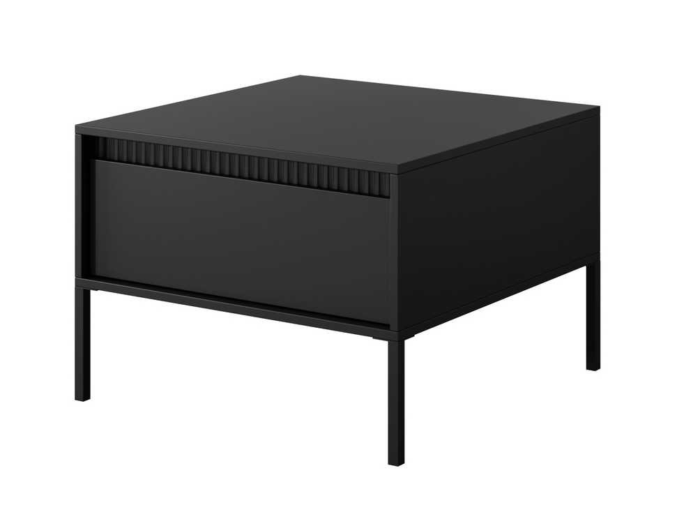 Loft kafijas galdiņš ar rievām 1S Senso melns