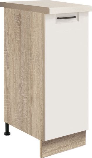 Apakšējais skapītis 30 cm ar grozu Favorit balts FW-26D