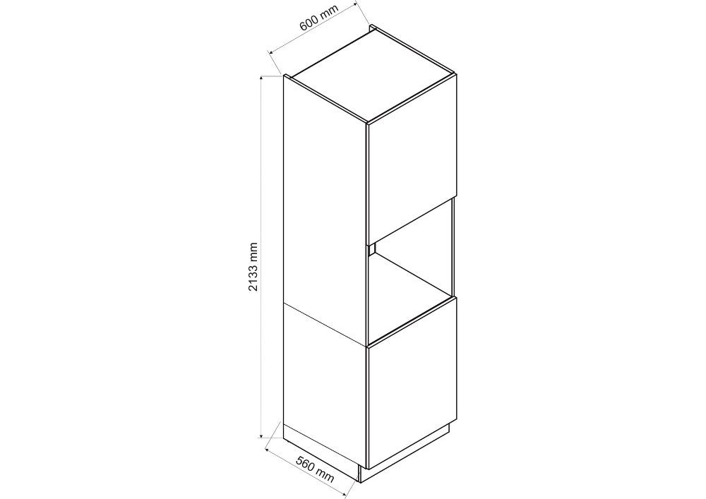 60 cm cepeškrāsns skapis Isabel D60 PK/2133 P/L — изображение 3