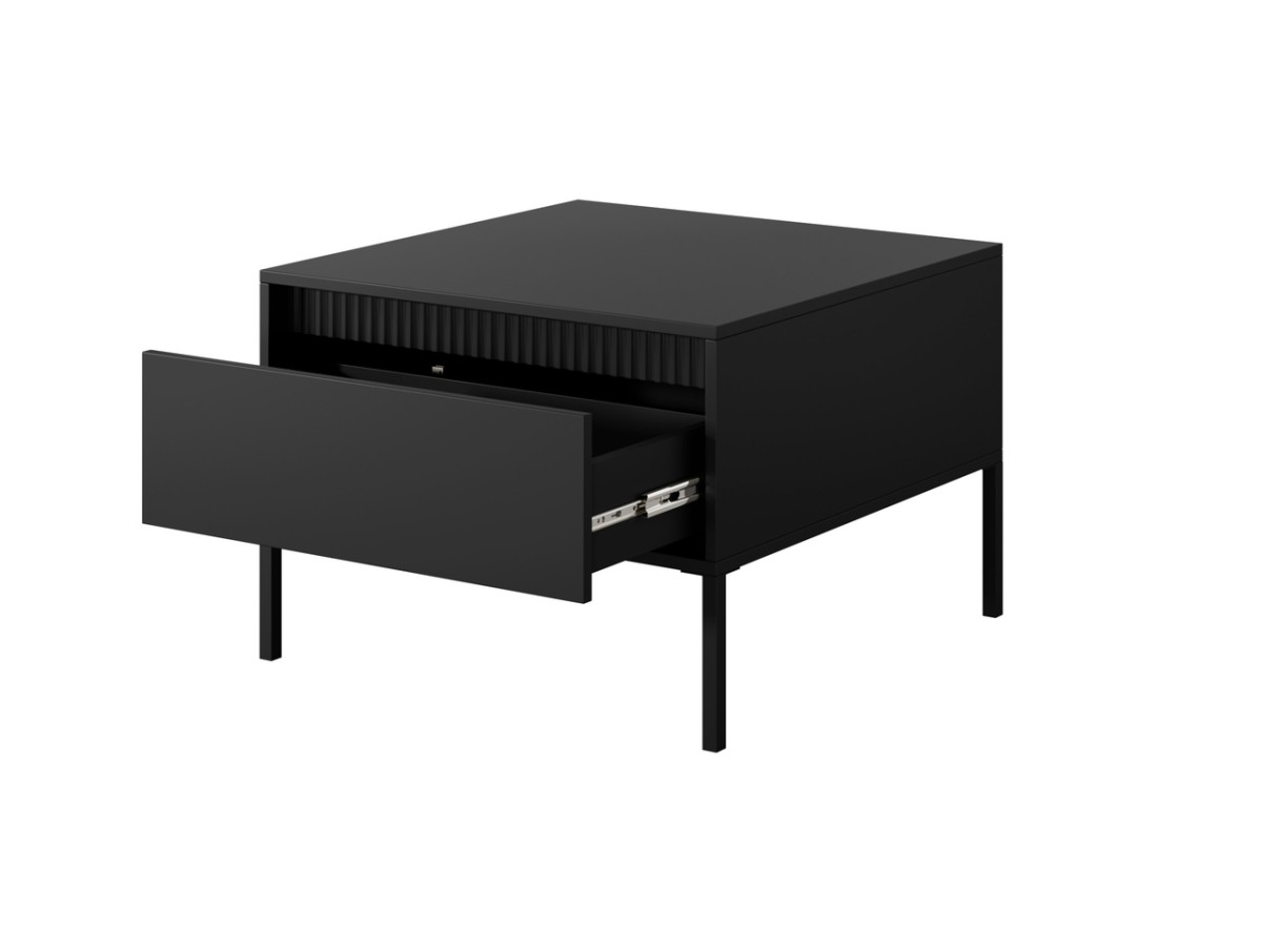 Loft kafijas galdiņš ar rievām 1S Senso melns — изображение 4