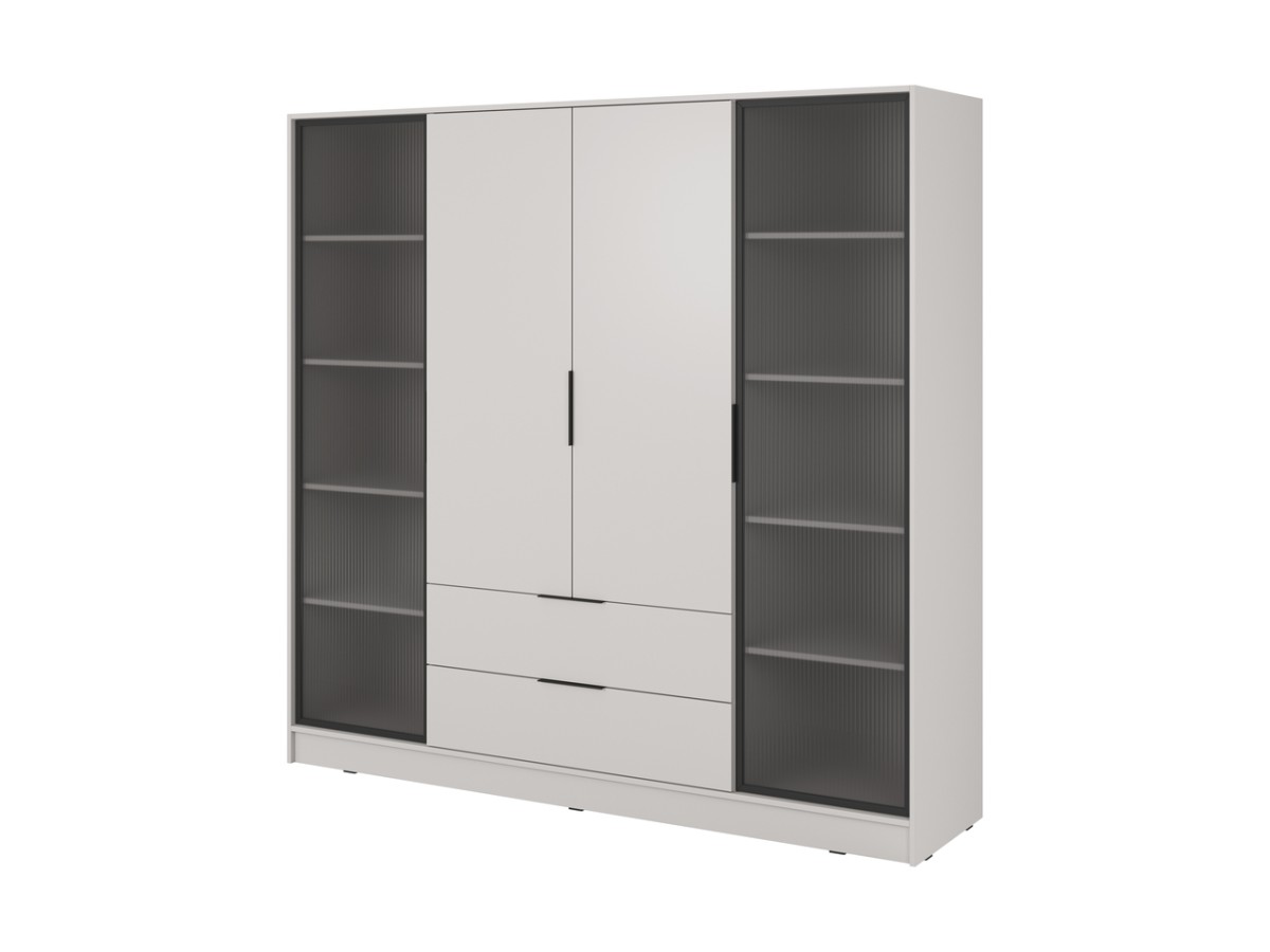 Loft stila skapis ar 4 durvīm, rievām un atvilktnēm, Kelly 4D RD — изображение 5