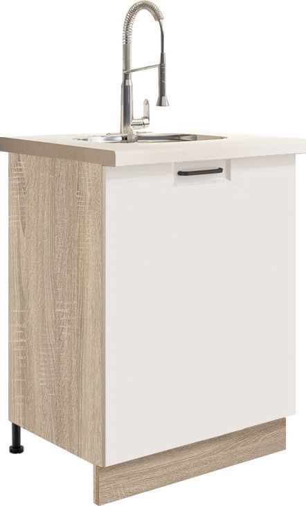 60 cm apakšējā skapīte Favorit White FW-11D izlietnei