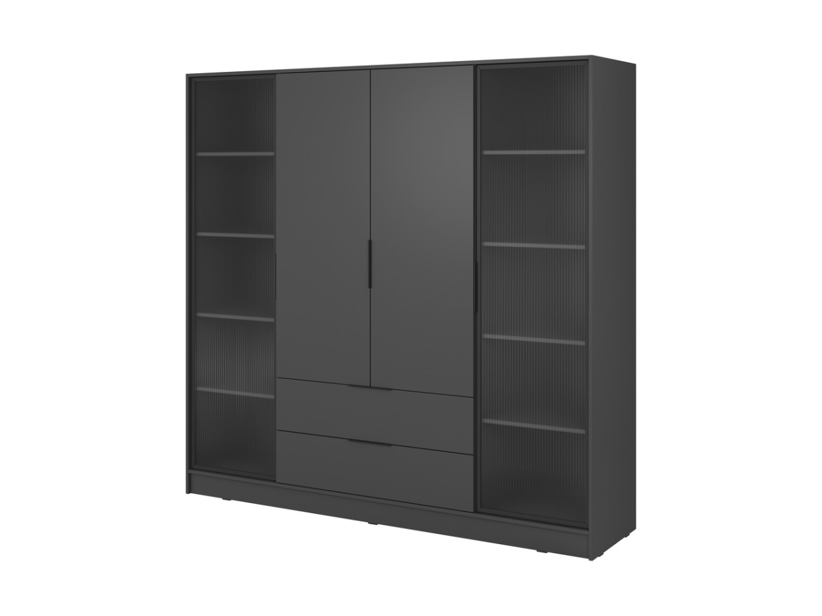 Loft stila skapis ar 4 durvīm, rievām un atvilktnēm, Kelly 4D RD — изображение 6