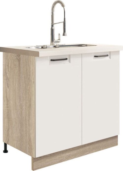 80 cm apakšējā skapīte Favorit White FW-12D izlietnei
