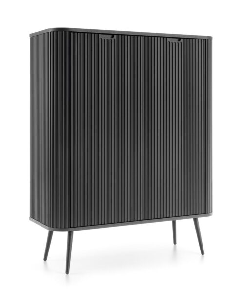 Zova K-103 frēzēta kumode, melna