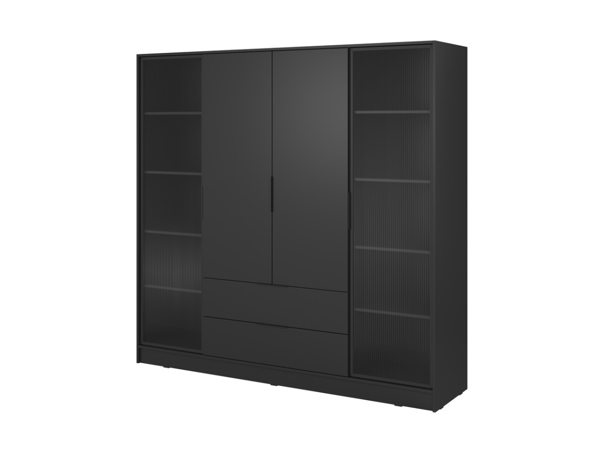 Loft stila skapis ar 4 durvīm, rievām un atvilktnēm, Kelly 4D RD — изображение 7
