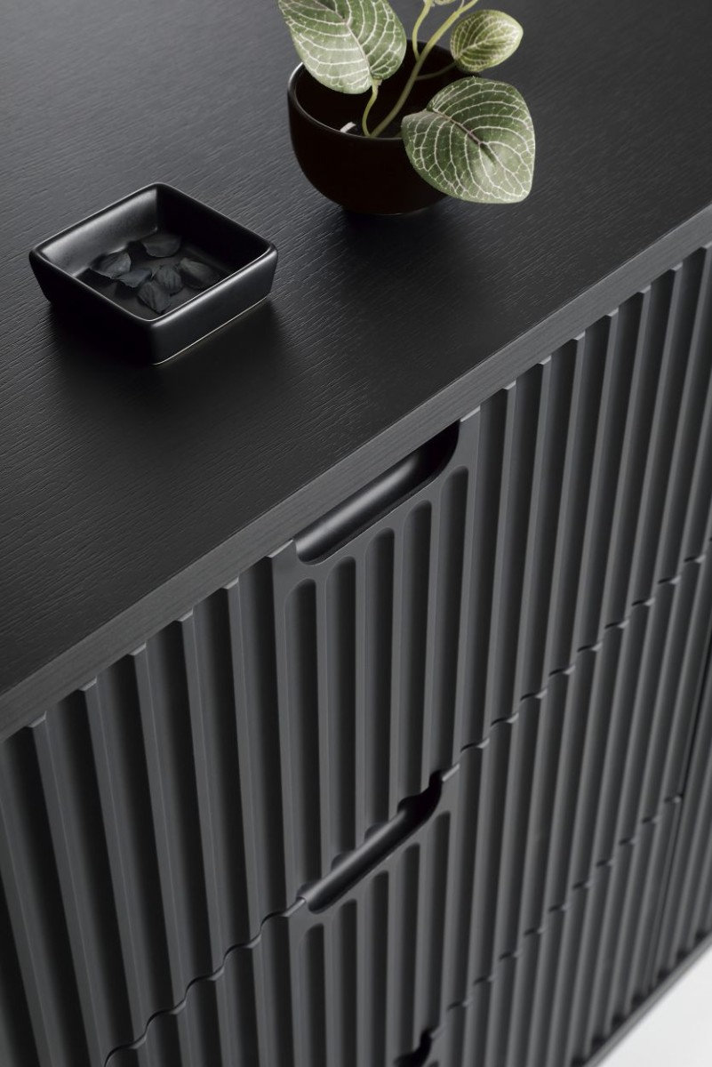 Zova K-103 frēzēta kumode, melna — изображение 5