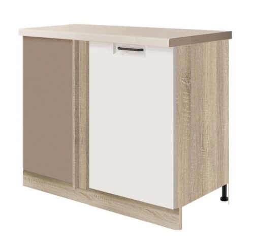 Stūra skapītis apakšā 110/60 cm Favorit White FW-25DP
