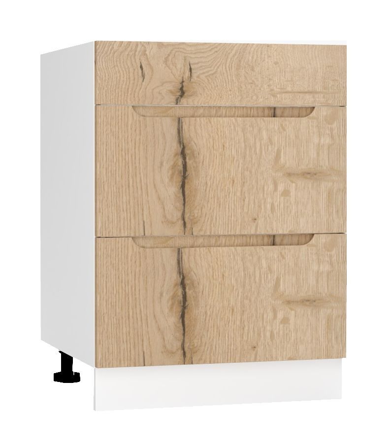 Apakšējais skapītis 60 cm plīts virsmai D60PC S/2 Zoya uzgalis