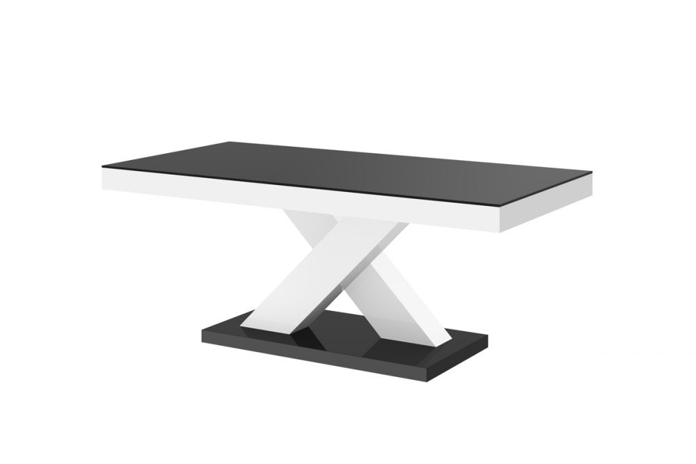XENON MINI 120x60 kafijas galdiņš, spīdīgi melns/spīdīgi balts