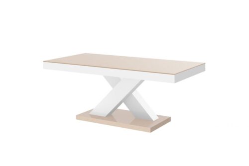 XENON MINI kafijas galdiņš 120×60 kapučīno/spīdīgi balts