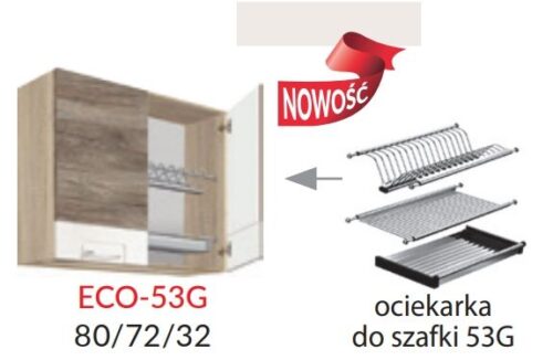 Sienas skapis 80 cm ar Econo ECO-53G žāvētāju