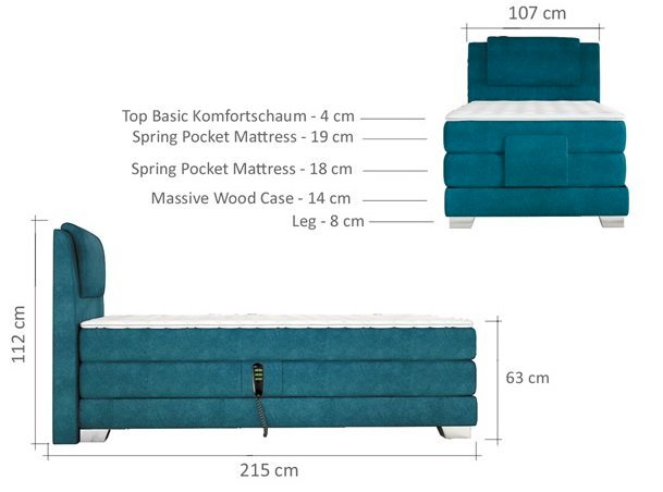 Wave kontinentālā gulta 100x200 Gr1 — изображение 3