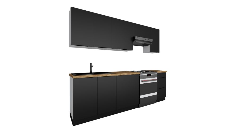 Mina virtuve 240 cm matēti melna - ĪPAŠAIS PIEDĀVĀJUMS — изображение 4