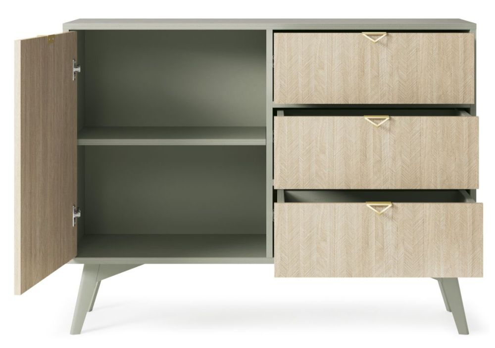 Kumode un skapis ar skujiņas raksta fasādēm Forest KSZD106 — изображение 3