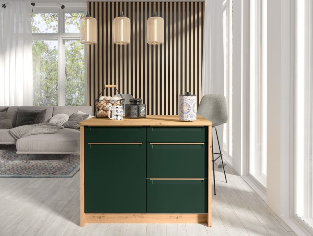 Taisna virtuves sala bez skapīšiem KW 100 -120 -160 cm Fadome — изображение 6