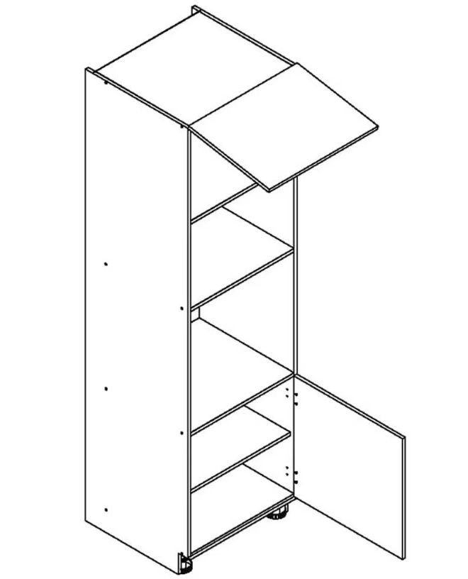 Cepeškrāsns un mikroviļņu krāsns skapītis 60 cm Vita D60PKMV/2133 P/L — изображение 2
