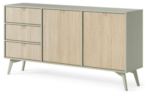 Kumode un skapis ar “siļķu kaula” raksta fasādēm Forest KSZ158