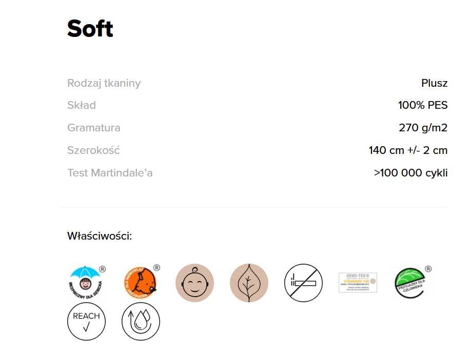Ferrano stūra dīvāns - Soft 04 audums - IZPĀRDOŠANA — 4 attēls