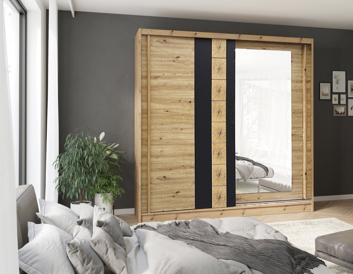 Avantgarde AV1-200 cm bīdāmais skapis ar spoguli