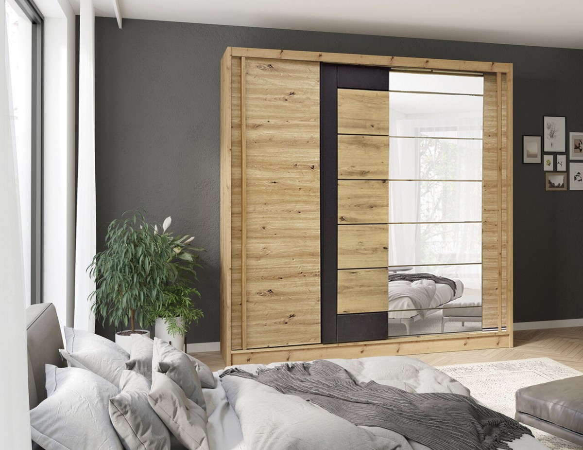 Avantgarde AV4-200 cm bīdāmais skapis ar spoguli