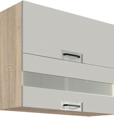 Sienas skapis 80 cm vitrīna Favorit Latte FL-41G