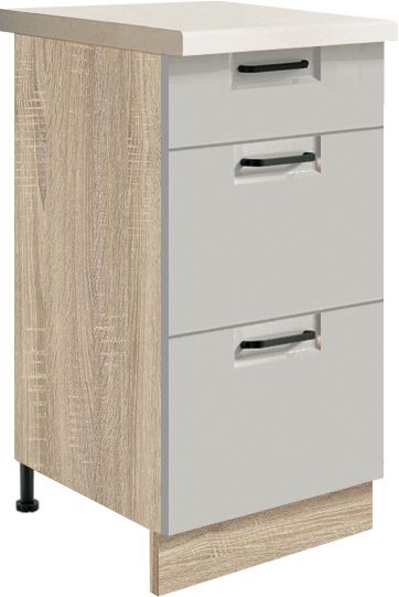 40 cm apakšējā skapīte ar atvilktnēm Favorit Latte FL-8D