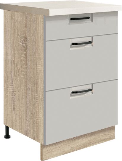 50 cm apakšējā skapīte ar atvilktnēm Favorit Latte FL-9D