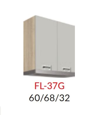 Sienas skapītis 60 cm Favorit Latte FL-37G tvaika nosūcējam