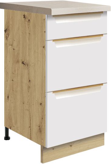 Apakšējais skapītis ar atvilktnēm 40 cm Glamour GLA-8D