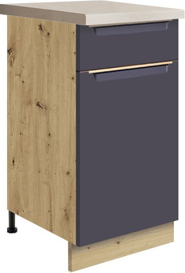 Glamour GLA-2D apakšējā skapīte ar atvilktni 40 cm — изображение 2