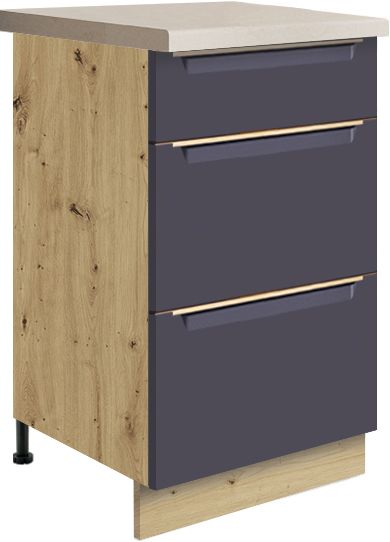Apakšējais skapītis ar atvilktnēm 40 cm Glamour GLA-8D — 2 attēls