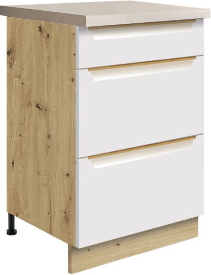 Apakšējais skapītis ar atvilktnēm 50 cm Glamour GLA-9D